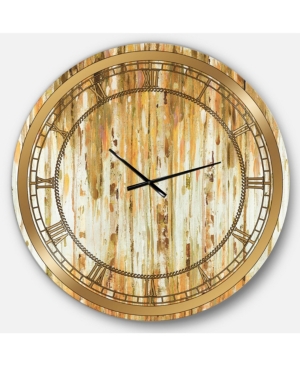 Designart Glam Oversized Metal Wall Clock - 36 X 36 In Gold