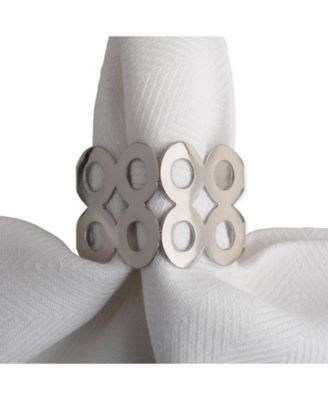 Square Die Cut Napkin Ring Set of 6