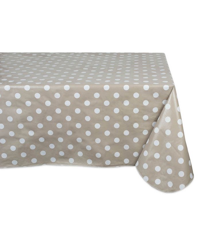 FlowerFish Beautiful Polka Dot Pattern Heavyweight Table Cover Water Resistant and Stain Resistant Washable Polyester Tablecloth Great for Kitchen Dinning Room Decoration,54 Inch by 72 Inch