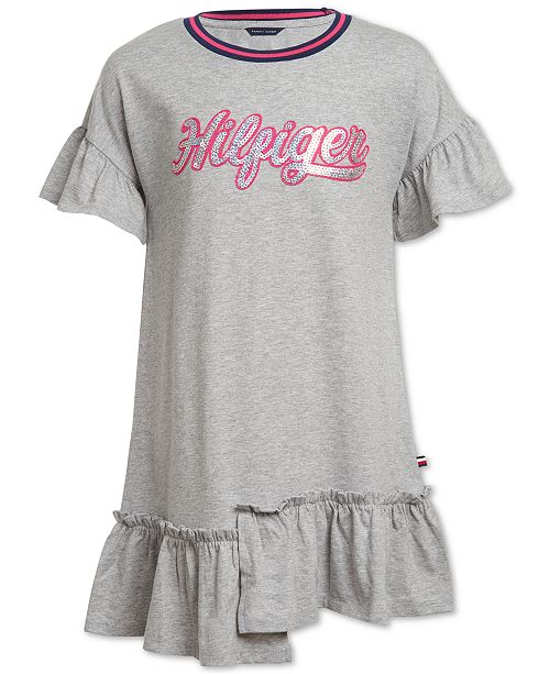 Tommy Hilfiger Big Girls Ruffled T Shirt Dress Reviews All Girls