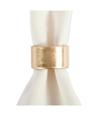 Round Painted Acrylic Napkin Ring, Set of 6