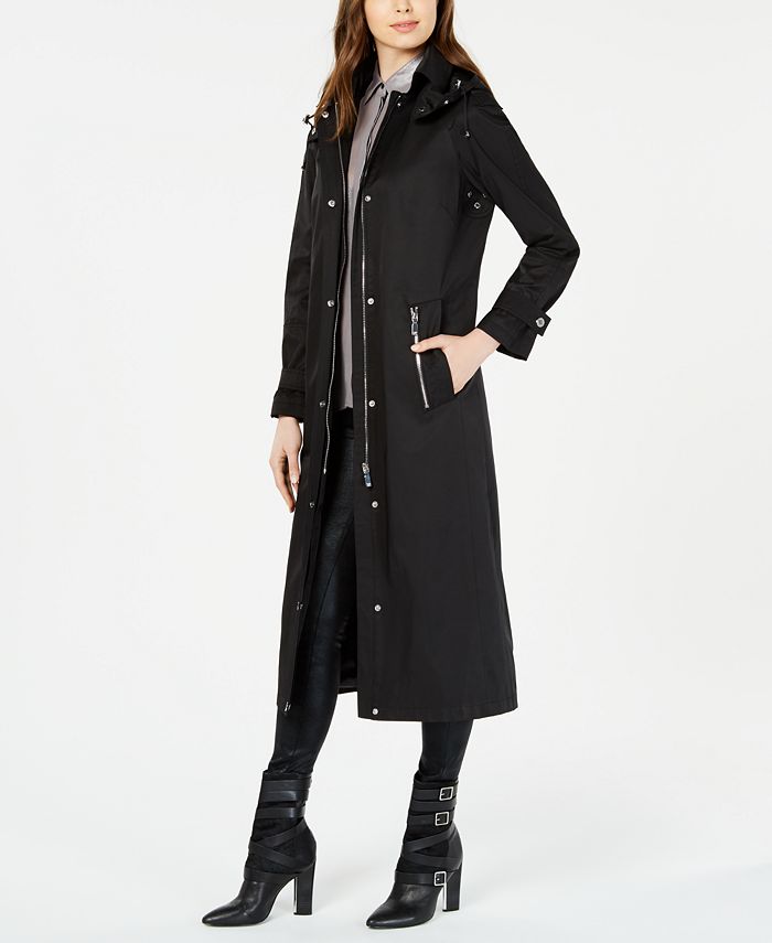 Calvin Klein Maxi Hooded Raincoat & Reviews - Coats & Jackets - Women -  Macy's