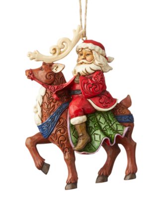 Jim Shore - Santa Riding Reindeer Ornament