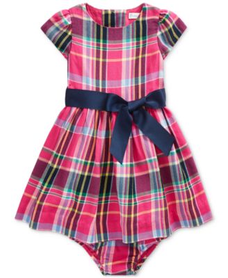 ralph lauren baby girl plaid dress