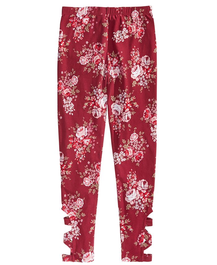 Epic Threads Big Girls Floral-Print Cage Leggings, Created for Macy's ...