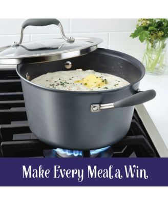 Advanced Home Hard-Anodized Nonstick 4.5-Qt. Tapered Saucepot