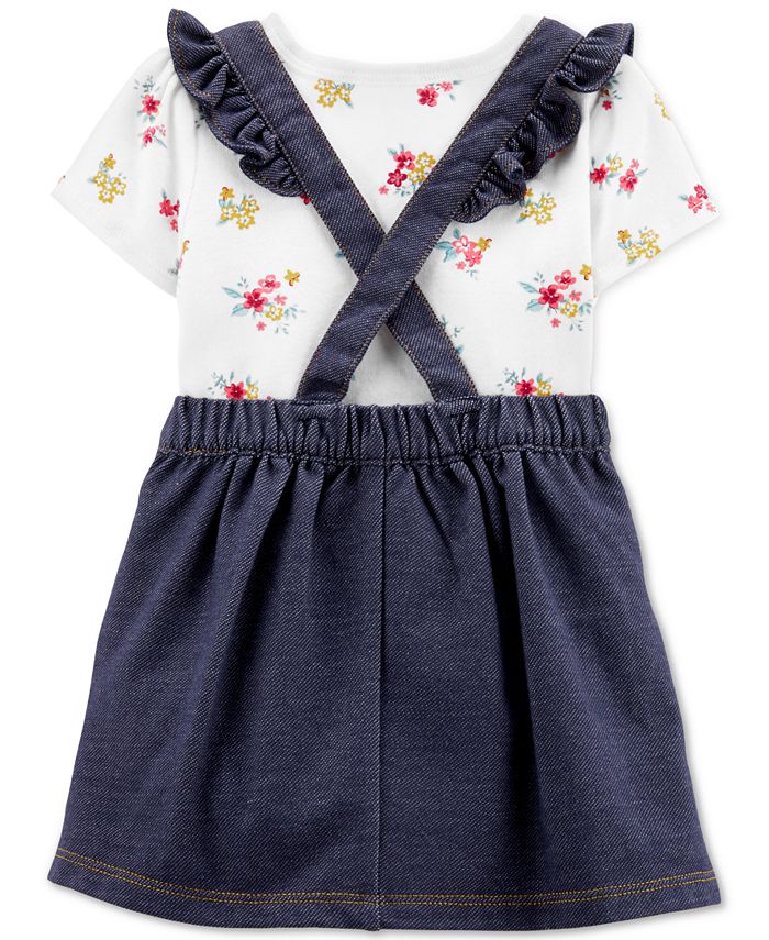 Carter's Baby Girls 2Pc. FloralPrint Bodysuit & Denim Skirtall Set Macy's