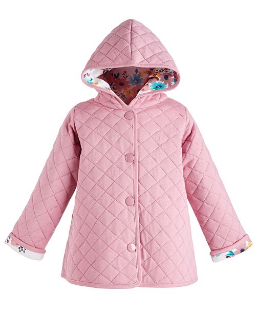 First Impressions Baby Girls Cotton Quilted Reversible Jacket, Created for Macy's & Reviews