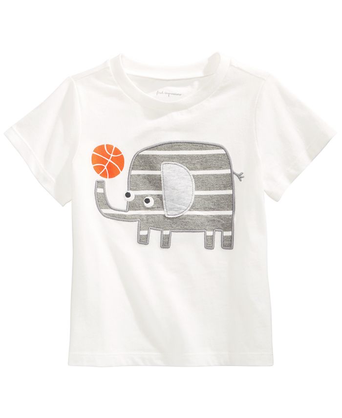 First Impressions Toddler Boys Cotton Elephant T-Shirt, Created for ...