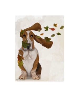 Trademark Global Fab Funky Basset Hound Windswept And Interesting Canvas Art In Multi