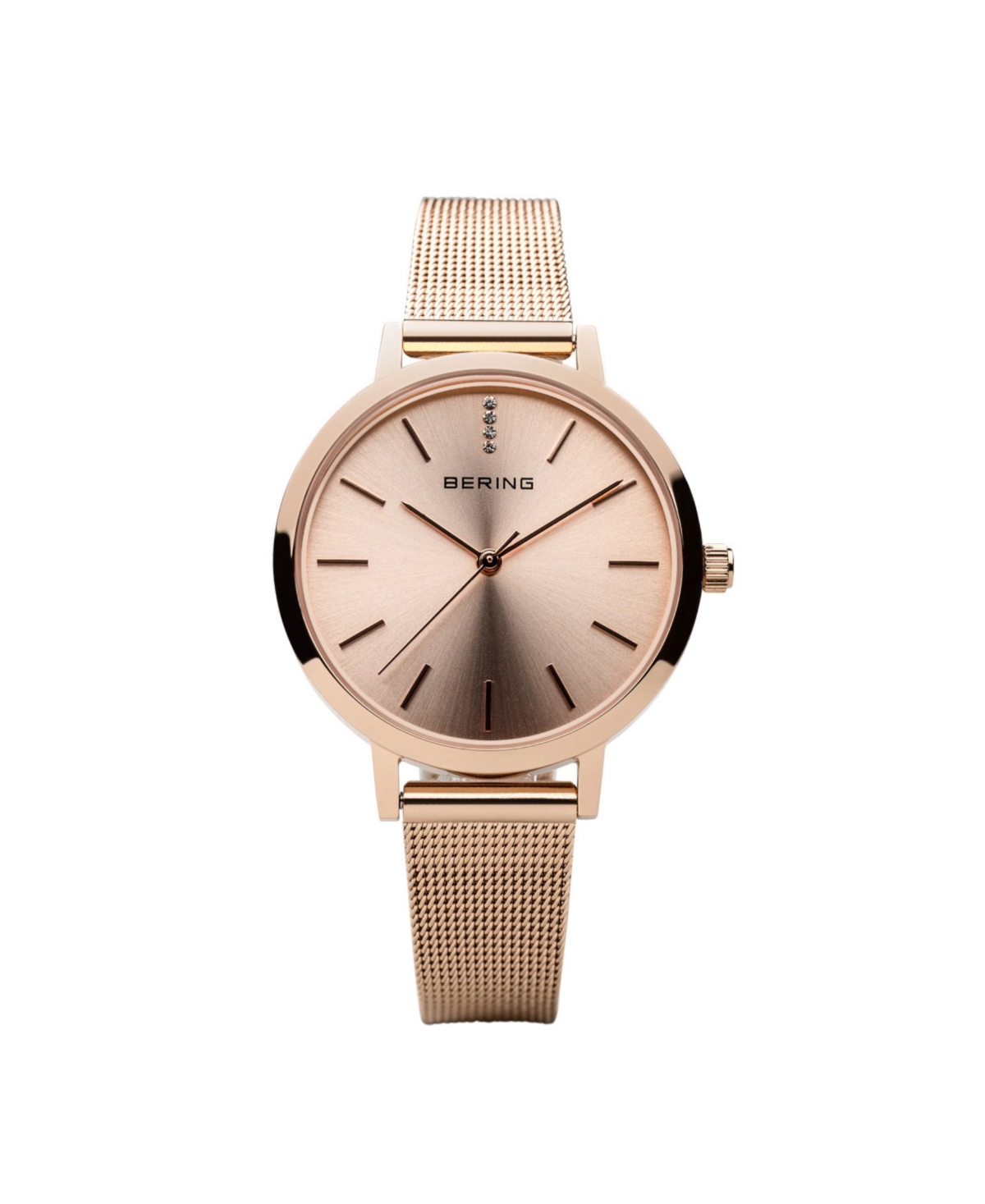 Ladies' Classic Stainless Steel Mesh Watch - Rose Tone