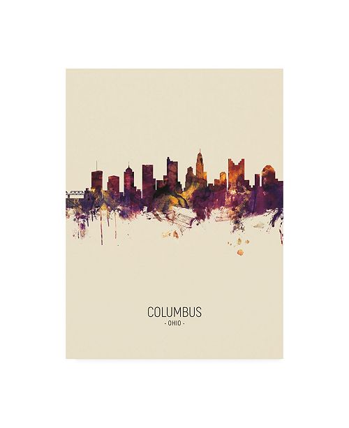 Trademark Global Michael Tompsett Columbus Ohio Skyline Portrait Iii Canvas Art 27 X 33 5 Reviews All Wall Decor Home Decor Macy S