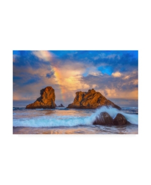 Trademark Global Darren White Photography Bandon Rainbow Print Canvas Art In Multi
