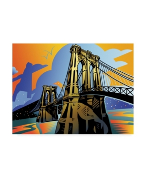 Trademark Global David Chestnutt Brooklyn Bridge Nyc Canvas Art In Multi