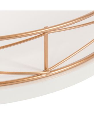 Mendel Round Tray With Decorative Metal Rim - 14" x 14"