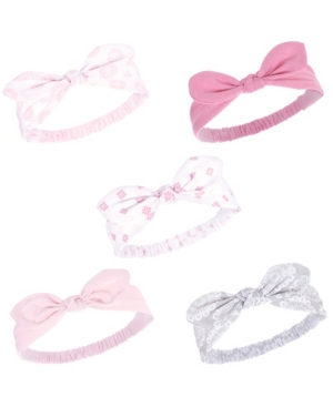 Hudson Baby Girl Knotted Jersey Headbands 5-Pack
