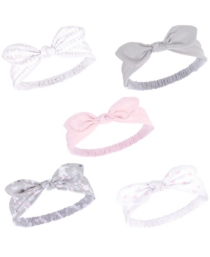 Hudson Baby Girl Knotted Jersey Headbands 5-Pack