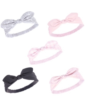 Hudson Baby Girl Knotted Jersey Headbands 5-Pack