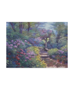 Trademark Global David Lloyd Glover Garden Path In Soft Light Canvas Art In Multi