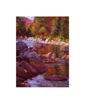Trademark Global David Lloyd Glover Rocky Vermont River Canvas Art In Multi