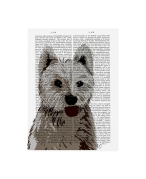 Trademark Global Fab Funky West Highland Terrier, Plain Canvas Art In Multi