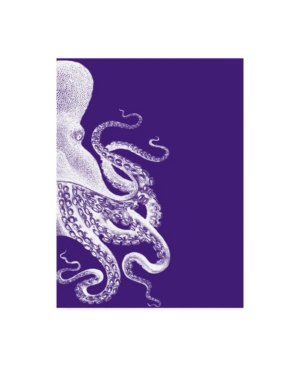 Trademark Global Fab Funky Octopus Purple And Cream B Canvas Art In Multi