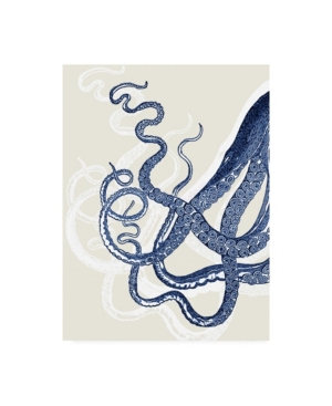 Trademark Global Fab Funky Blue Octopus On Cream C Canvas Art In Multi