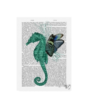 Trademark Global Fab Funky Winged Seahorse Canvas Art In Multi