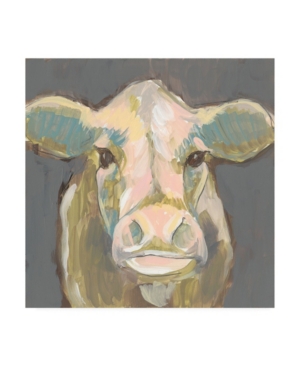Trademark Global Jennifer Goldberger Blush Faced Cow I Canvas Art In Multi