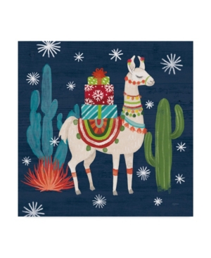 Trademark Global Mary Urban Lovely Llamas Ii Christmas Canvas Art In Multi