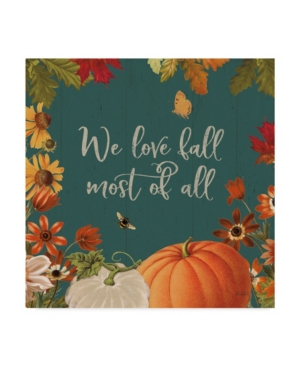 Katie Pertiet Fall Garden Ii Teal Canvas Art - 15