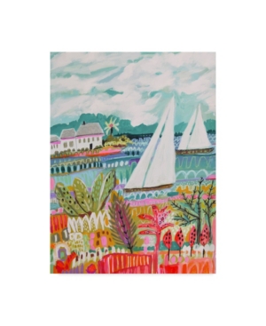 Trademark Global Karen Fields Two Sailboats And Cottage Ii Canvas Art In Multi