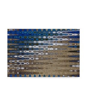 Trademark Global American School Beach Stripes Wavy 2 Canvas Art In Multi