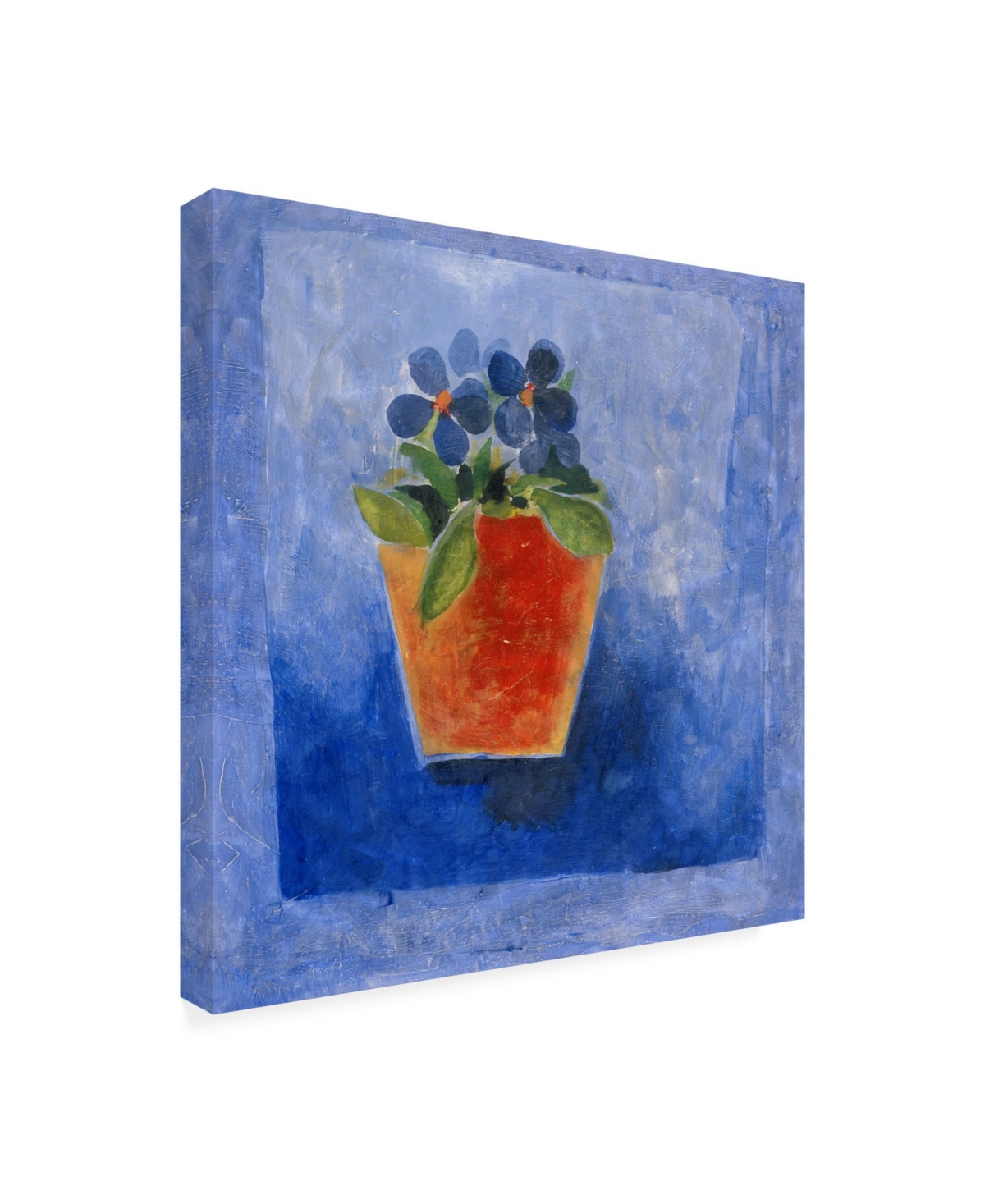 Pablo Esteban Orange Flower Pot Canvas Art -