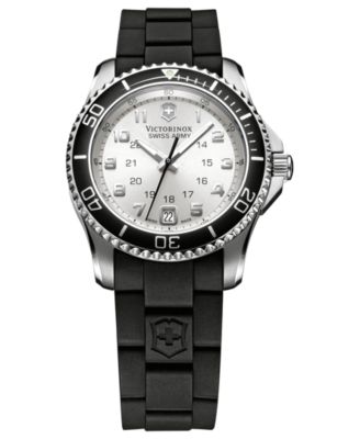 Victorinox Swiss Army Watch Women s Maverick GS Black Rubber Strap 34mm 249048 A Macy s Exclusive Macy s