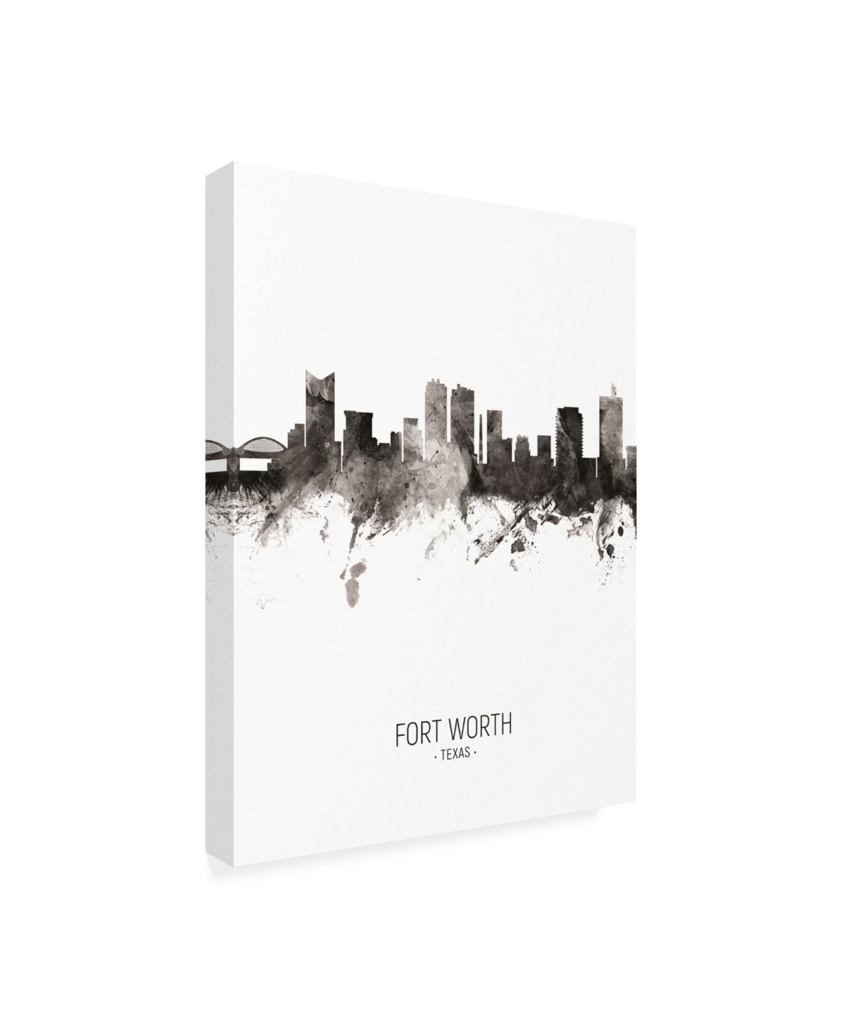 Michael Tompsett Fort Worth Texas Skyline Portrait Ii Canvas Art -