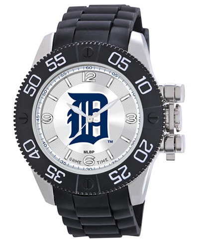 Game Time Men's Detroit Tigers Black Strap 47mm Watch