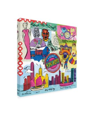 Trademark Global Farida Zaman Global Travel XIV Canvas Art - 15.5" x 21"