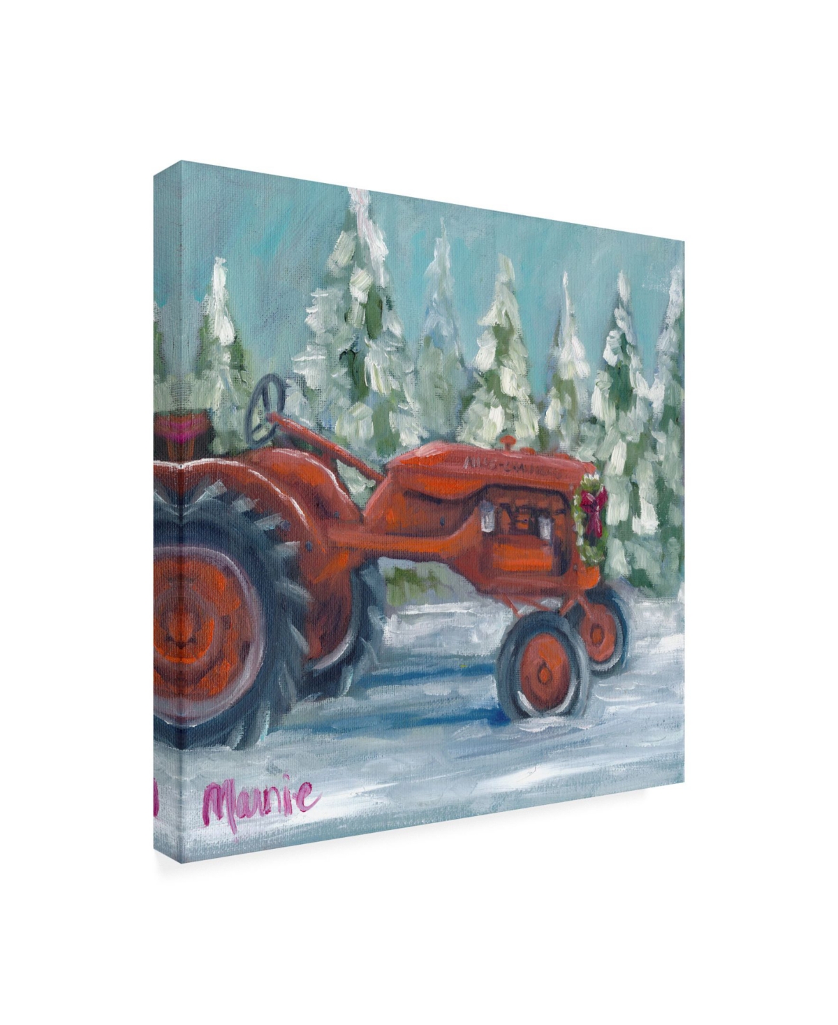 Marnie Bourque Tractor 4 Seasons Allis Chalmers Holiday Canvas Art -
