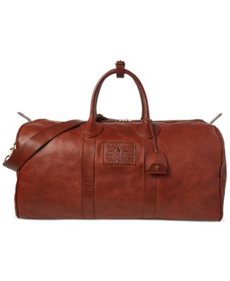 leather polo duffle bag