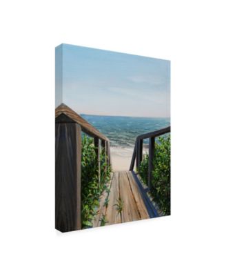Paul Walsh Beach Walk Way Canvas Art - 15.5" x 21"