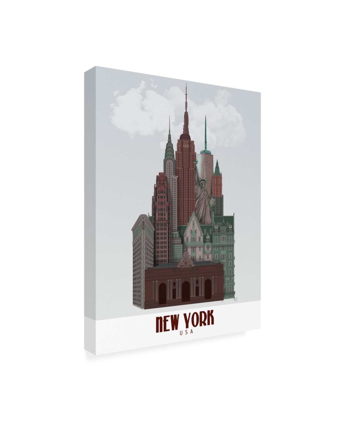 Fab Funky Cityscape Canvas Art -