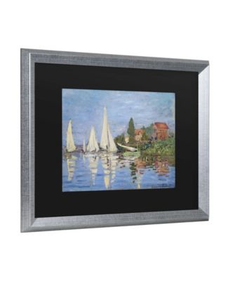 Claude Monet Regatta at Argenteuil Matted Framed Art - 20" x 25"