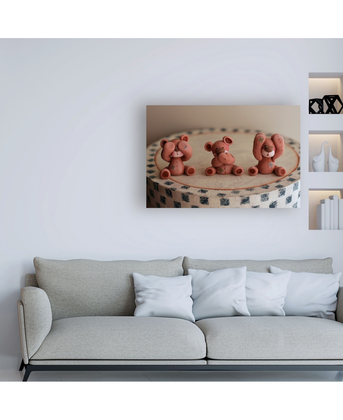 Sugar High Bears Hear See Speak Canvas Art -