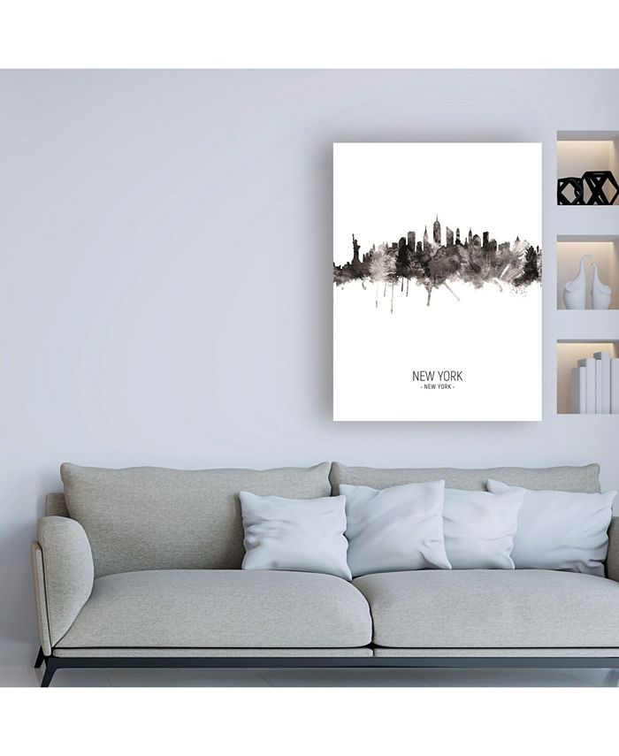 Poster Wall Editions New York Skyline Colorata Da Michael Tompsett | Stampa D'arte 70x50 Cm - 2