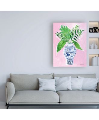 Trademark Global Farida Zaman Elegant Chinoiserie I Crop Canvas Art - 36.5" x 48"