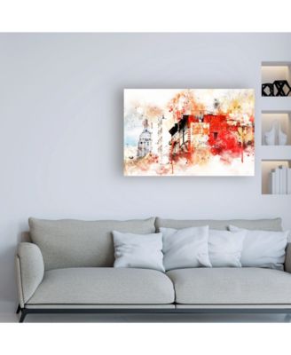 Trademark Global Philippe Hugonnard NYC Watercolor Collection - Manhattan Architecture Canvas Art - 36.5" x 48"