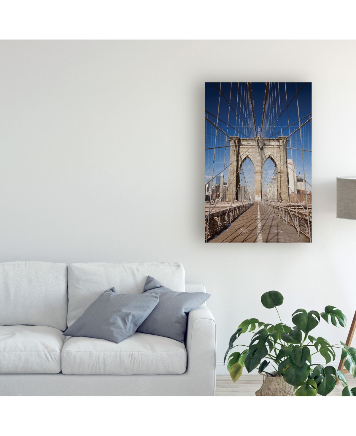 Monte Nagler Brooklyn Bridge New York City New York Color Canvas Art -
