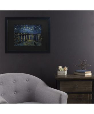 Vincent Van Gogh The Starry Night II Matted Framed Art - 15" x 20"