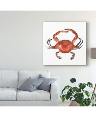 Trademark Global Emma Scarvey Watercolor Crab I Canvas Art - 15" x 20"